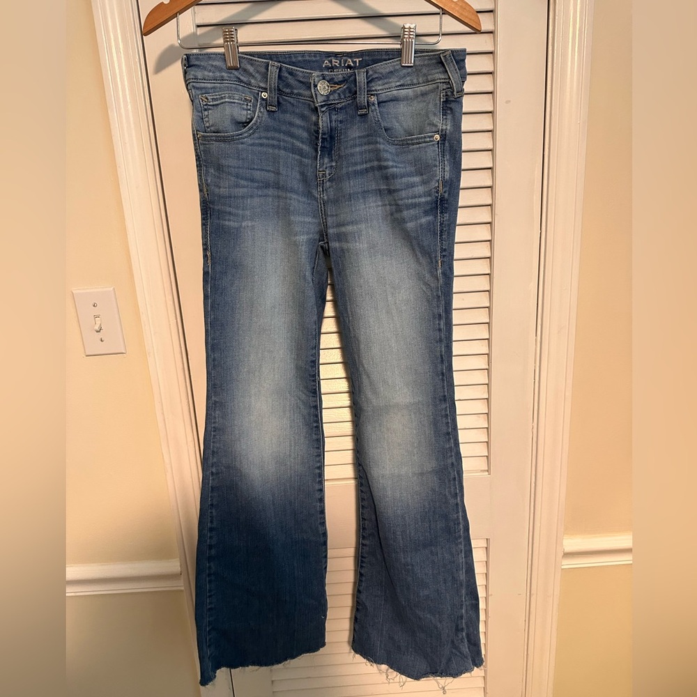 Ariat Distressed Blue Flare Jeans